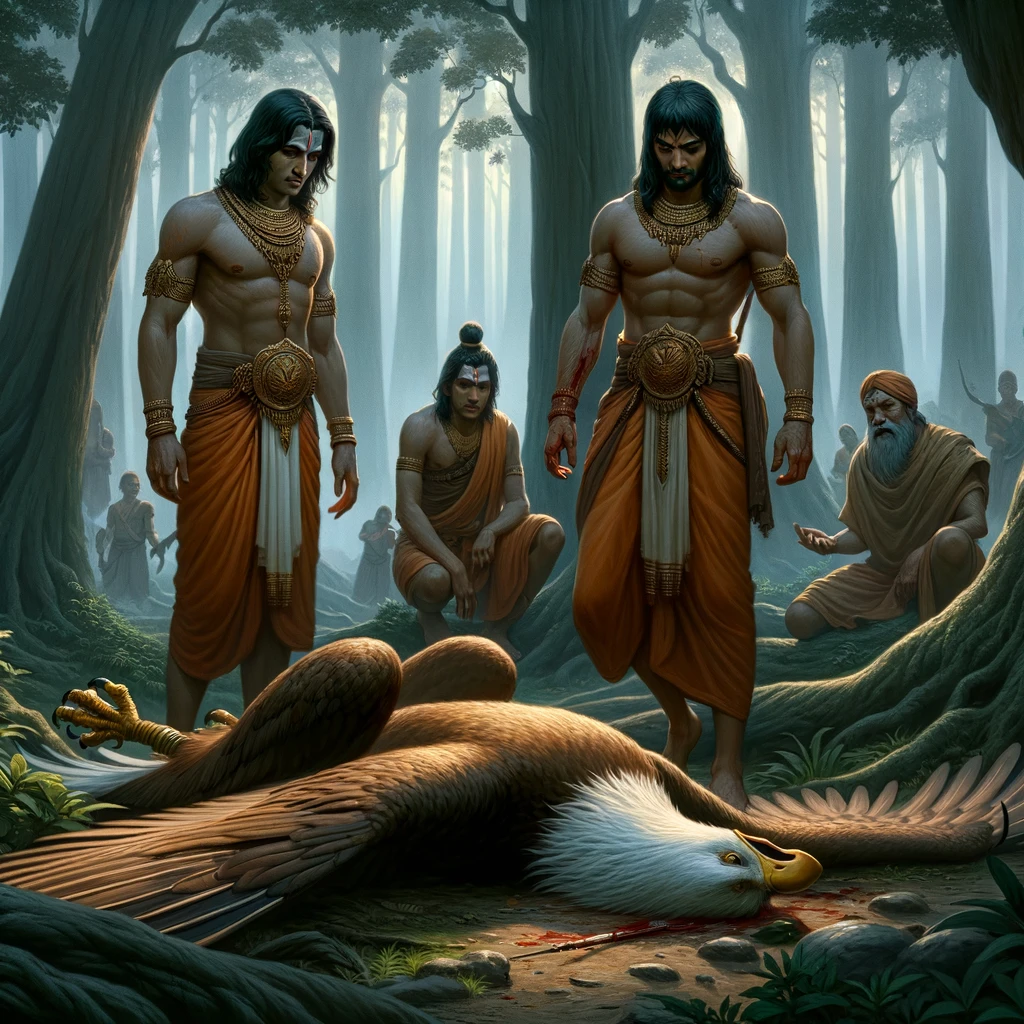 Rama and Lakshmana Find Jatayu